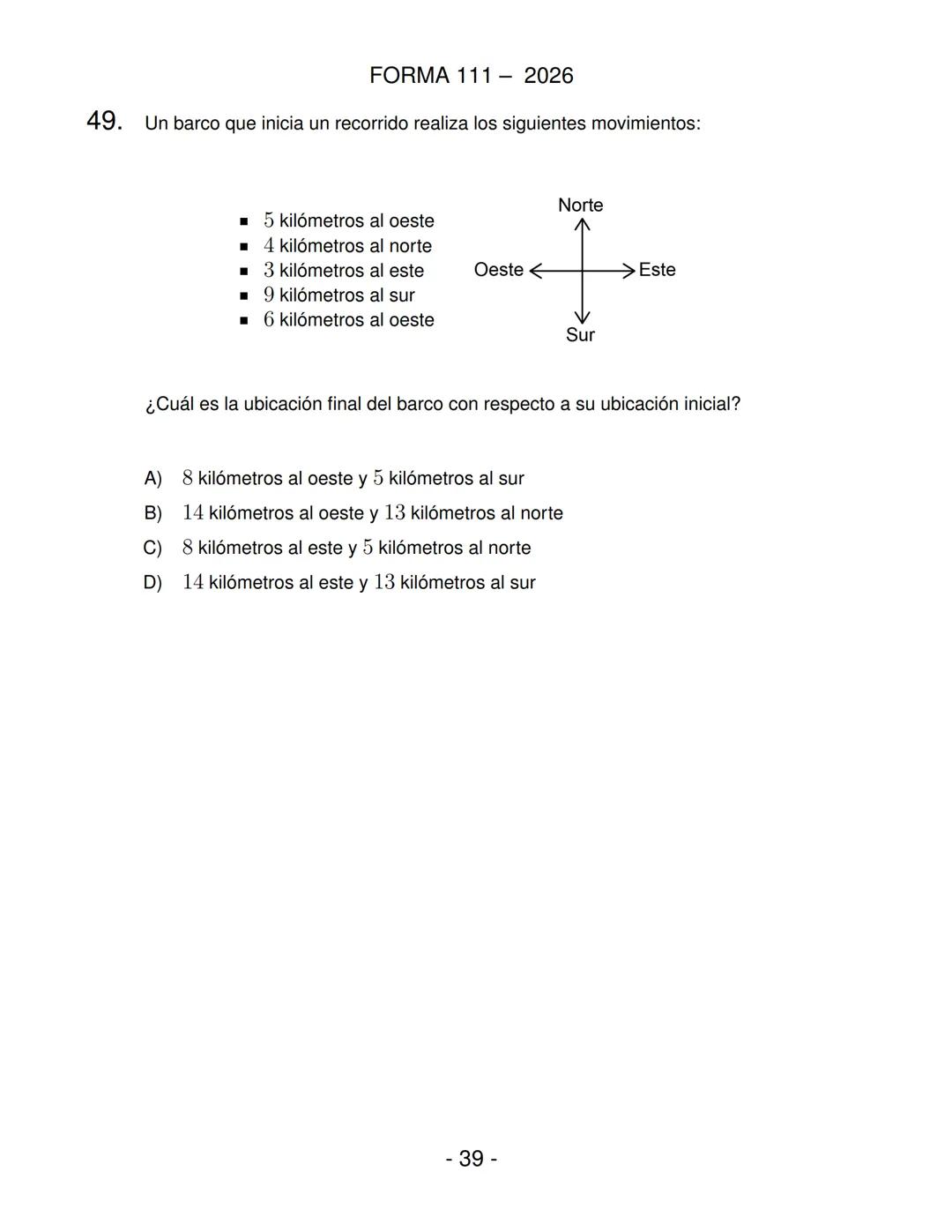 FORMA 111
Prueba de Acceso a la Educación Superior (PAES)
COMPETENCIA
MATEMÁTICA 1
Proceso de Admisión 2026 DEMRE
1. Esta prueba contiene 65