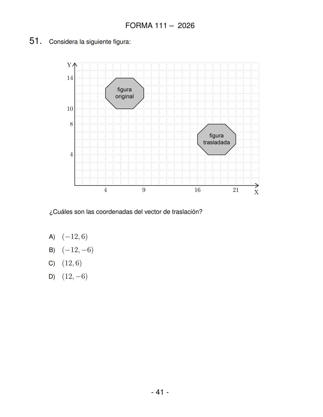 FORMA 111
Prueba de Acceso a la Educación Superior (PAES)
COMPETENCIA
MATEMÁTICA 1
Proceso de Admisión 2026 DEMRE
1. Esta prueba contiene 65