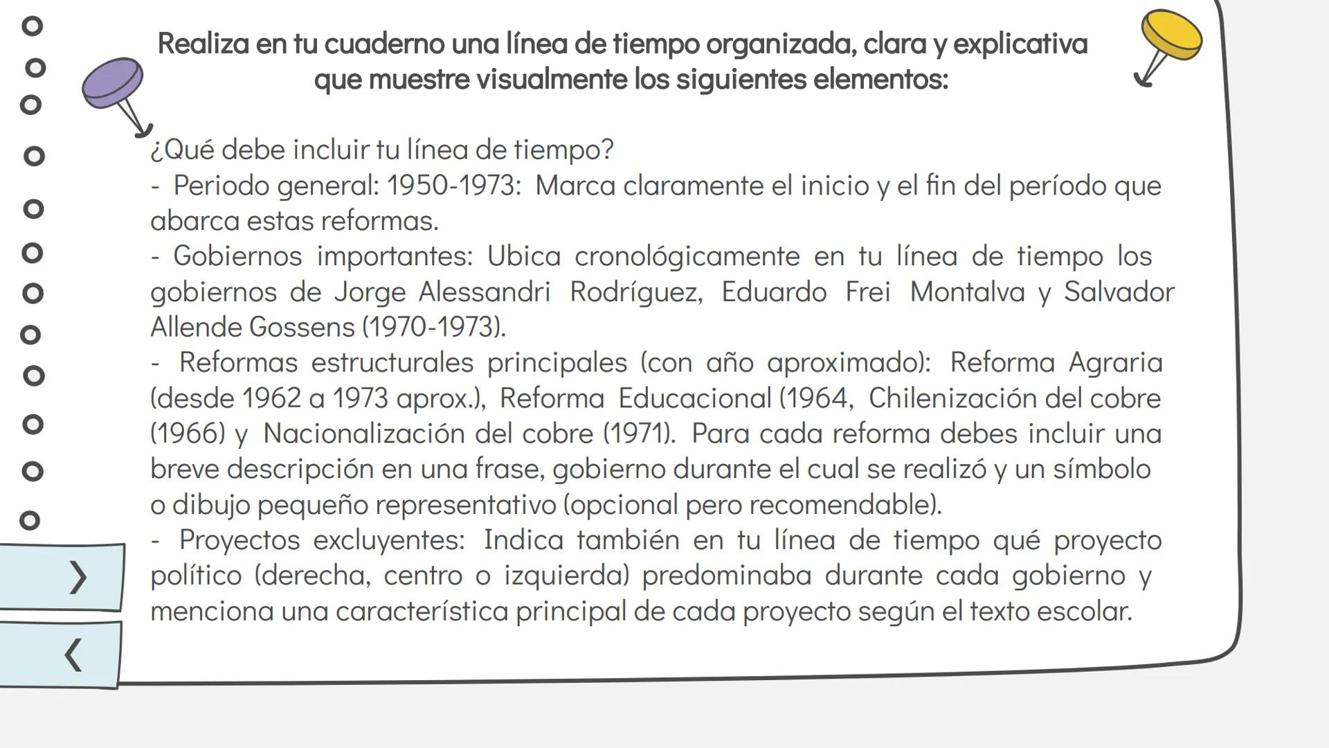 Chile en tiempos de
reformas: Cambios que
transformaron la sociedad
(1950-1973)
OBJ: Comprender el proceso histórico de las reformas
estruct