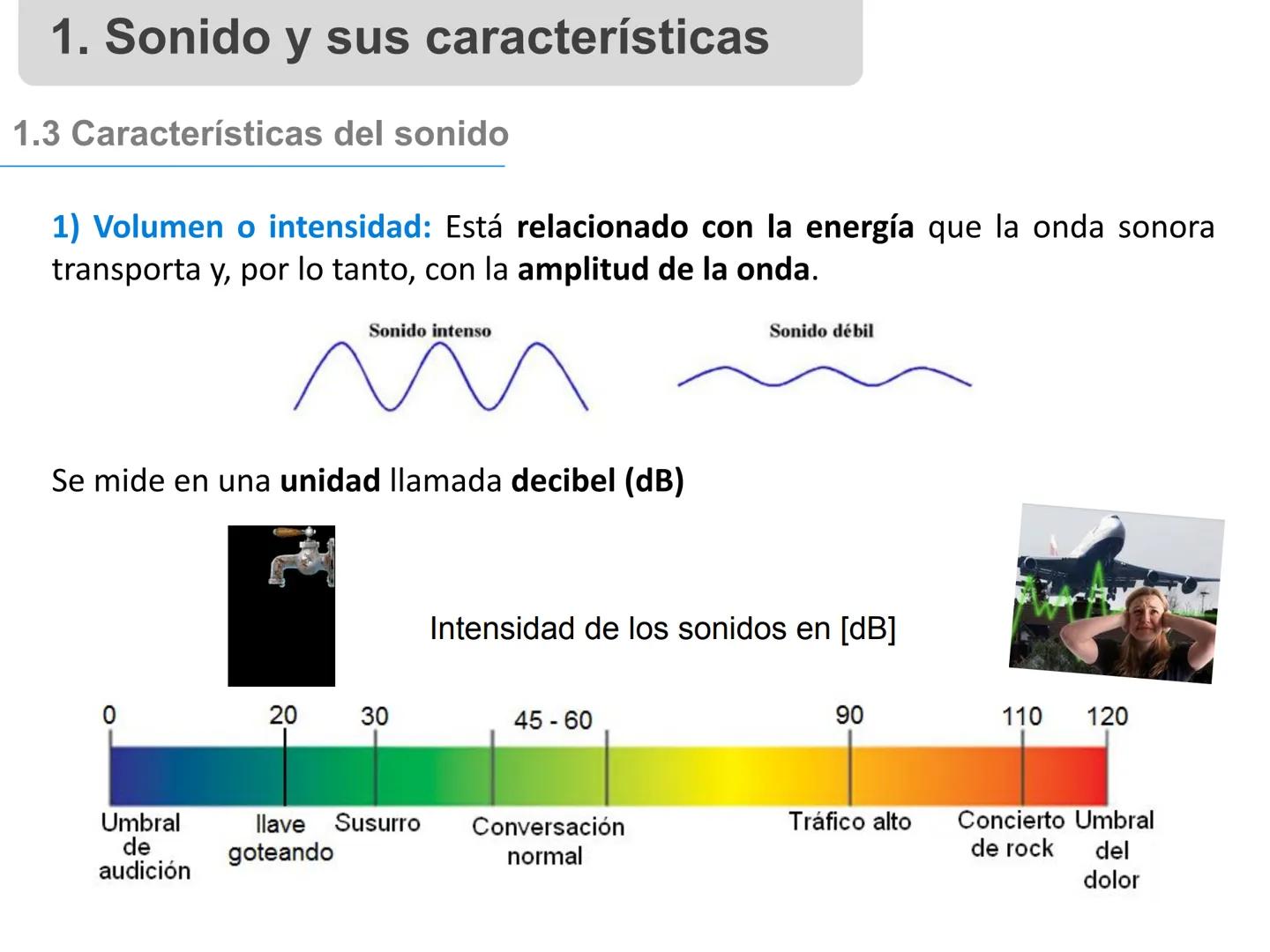 # 1. Sonido, sus características y
propiedades
Profesora: Angela Pinto 1. Sonido y sus características
1.1 Definición
El sonido es una onda