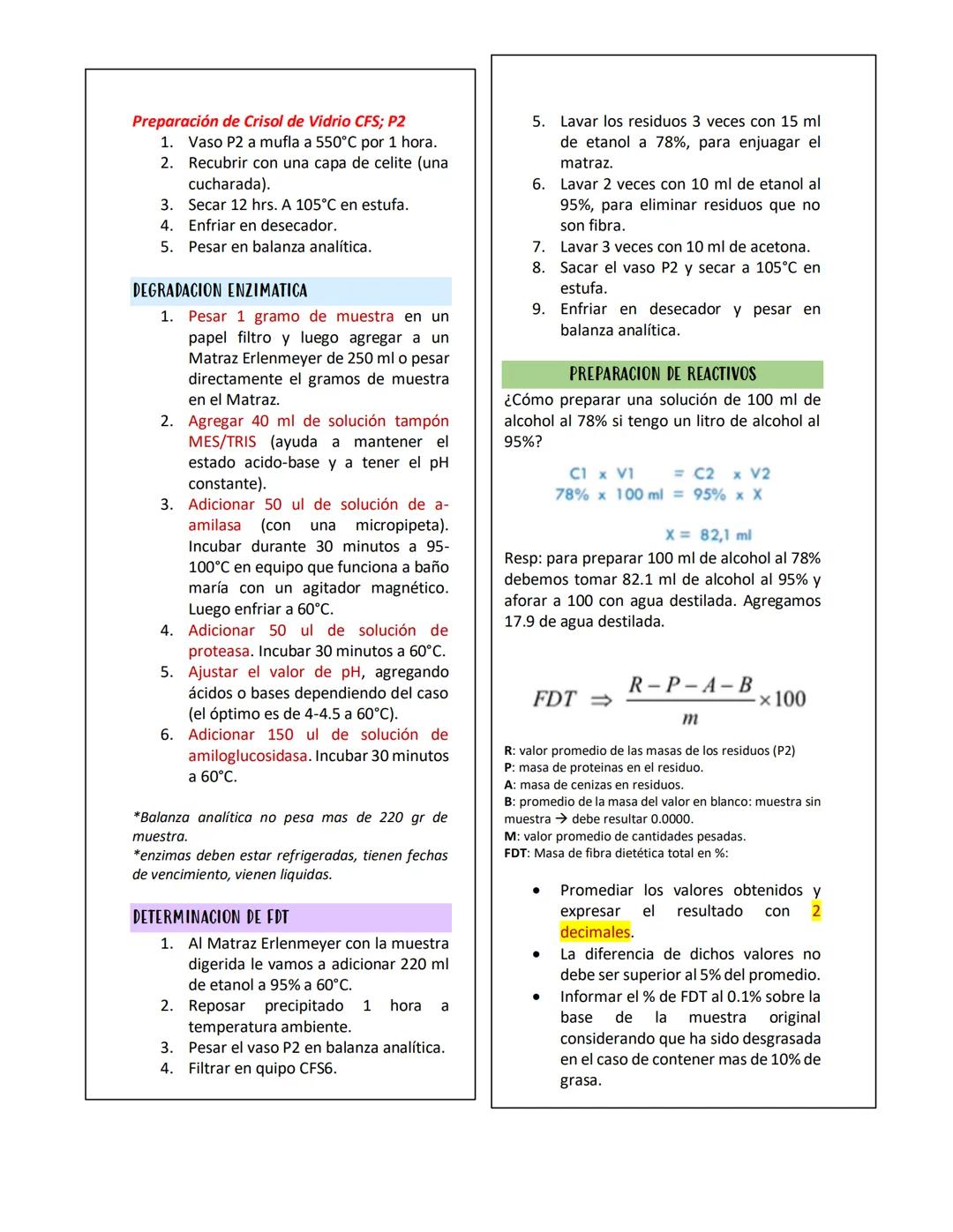 # Bromatología BROMATOLOG
ANALISIS PROXIMAL
AFORO
Marca circular grabada con precisi
material volum
etr
ico para indicar que ese es
el volu