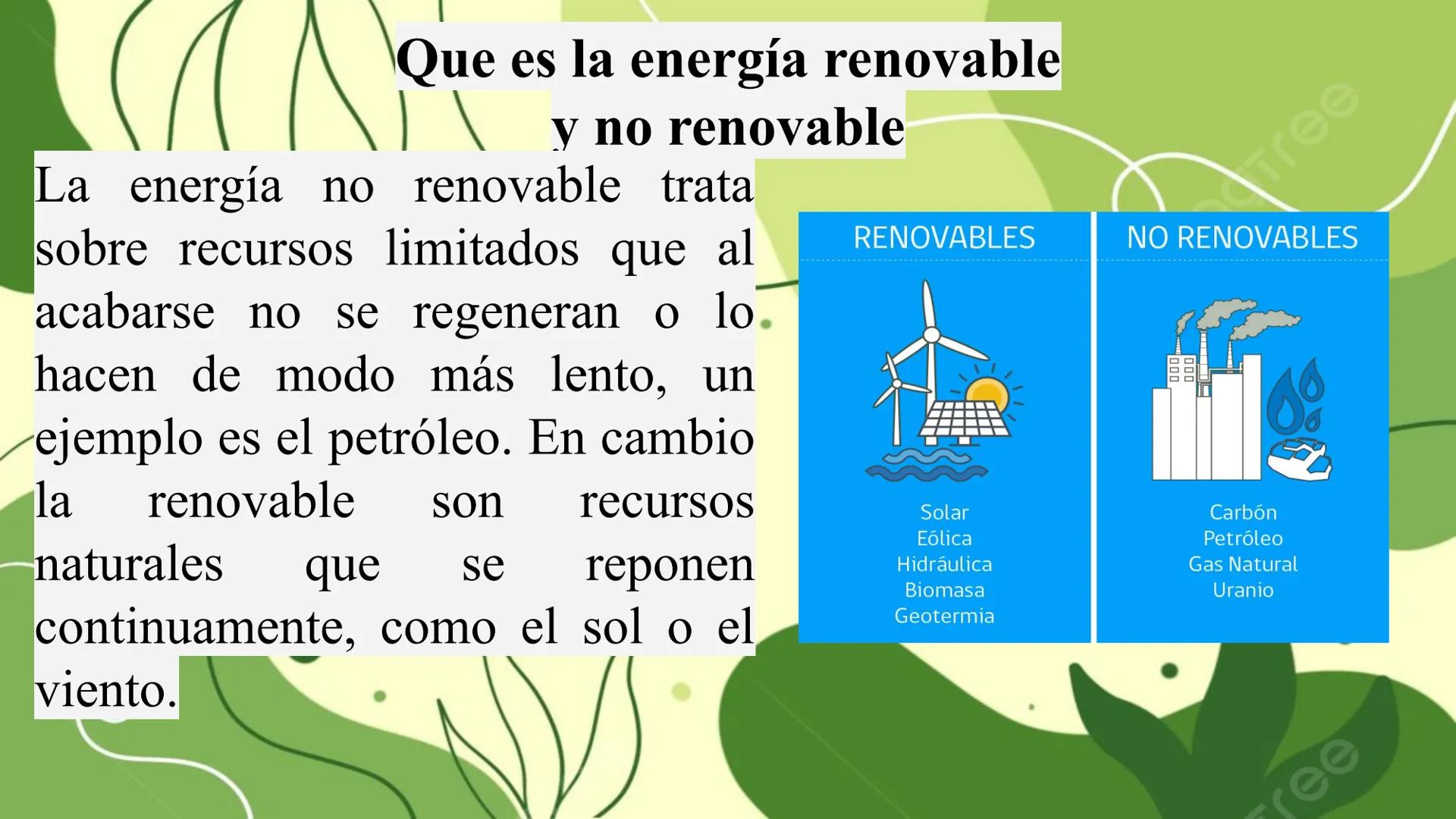 # Recursos energéticos ## Introducción
En esta presentación hablaremos de los
recursos energéticos, las renovables y las no
renovables dond