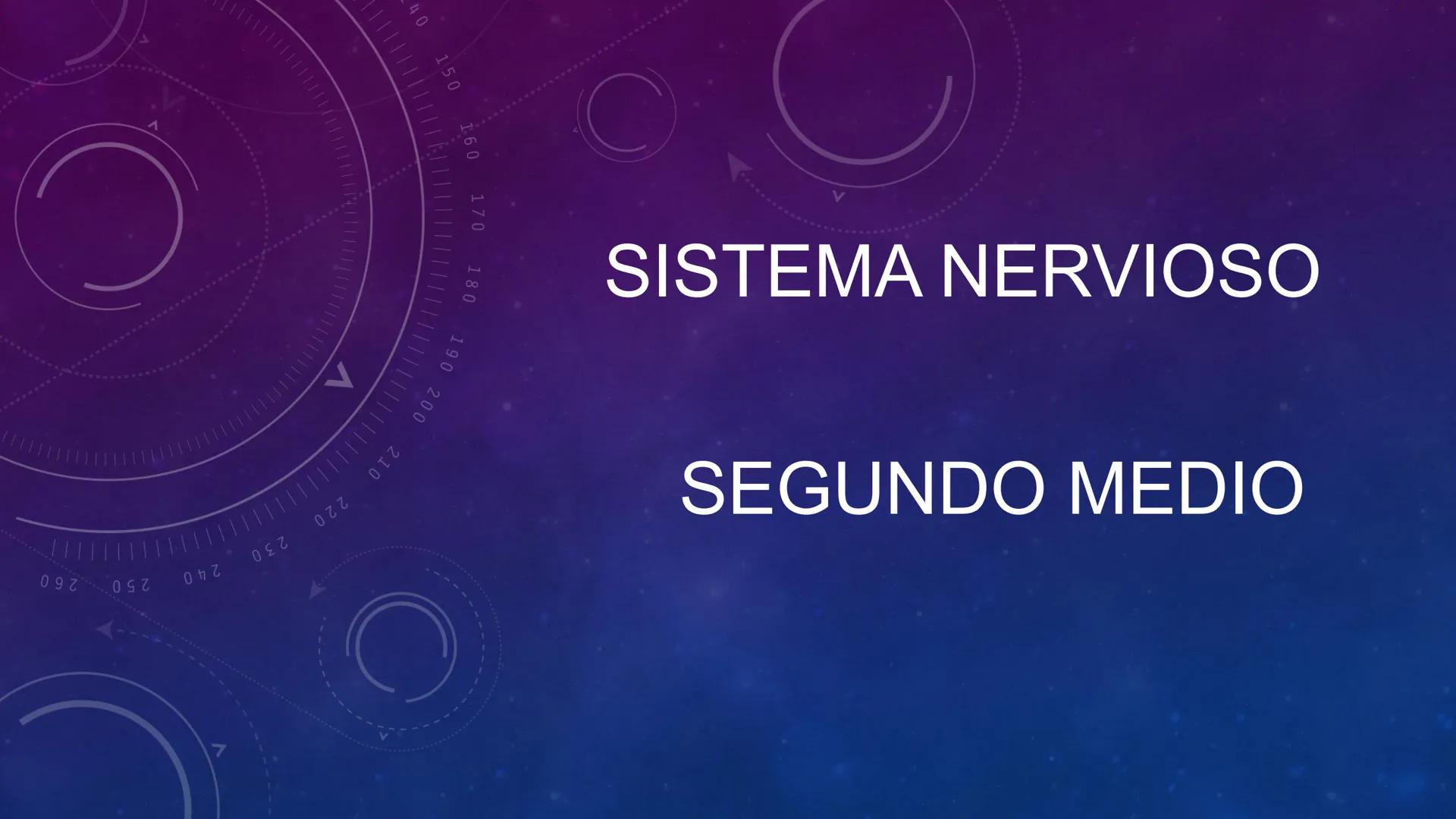 SISTEMA NERVIOSO
SEGUNDO MEDIO
V
40
150
160
170
180
190
200
210
220
230
240
250
260 OA 1 Explicar cómo el sistema nervioso coordina las
acci