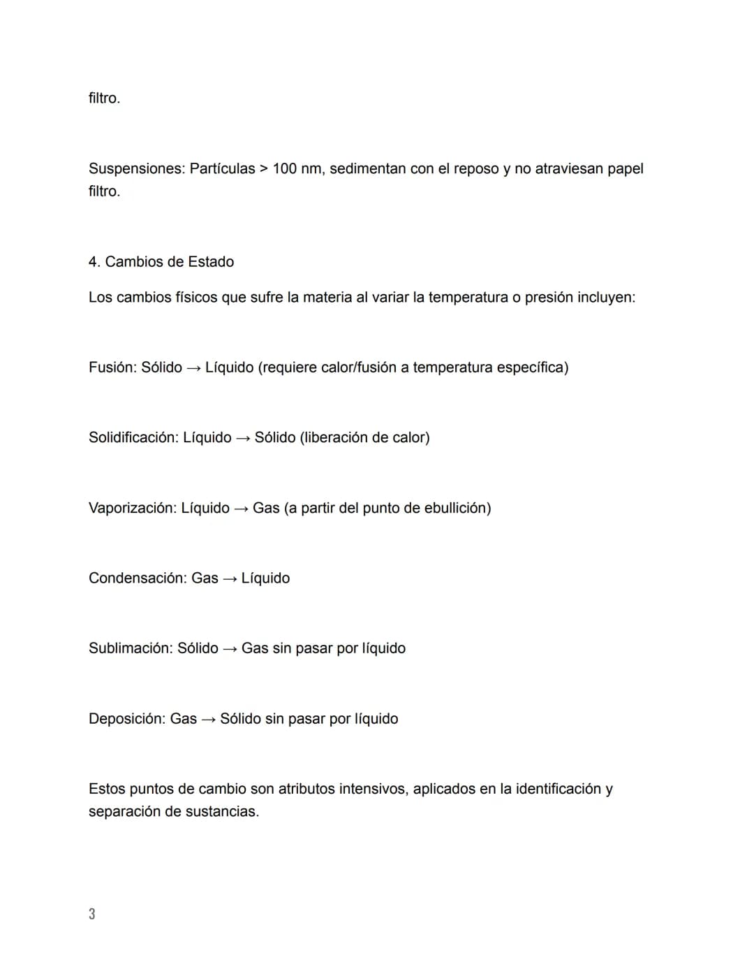 RESUMEN: CLASIFICACIÓN Y CAMBIOS DE LA MATERIA
Clasificación y Cambios de la Materia - Resumen Avanzado
1. Definición de Materia
La materia