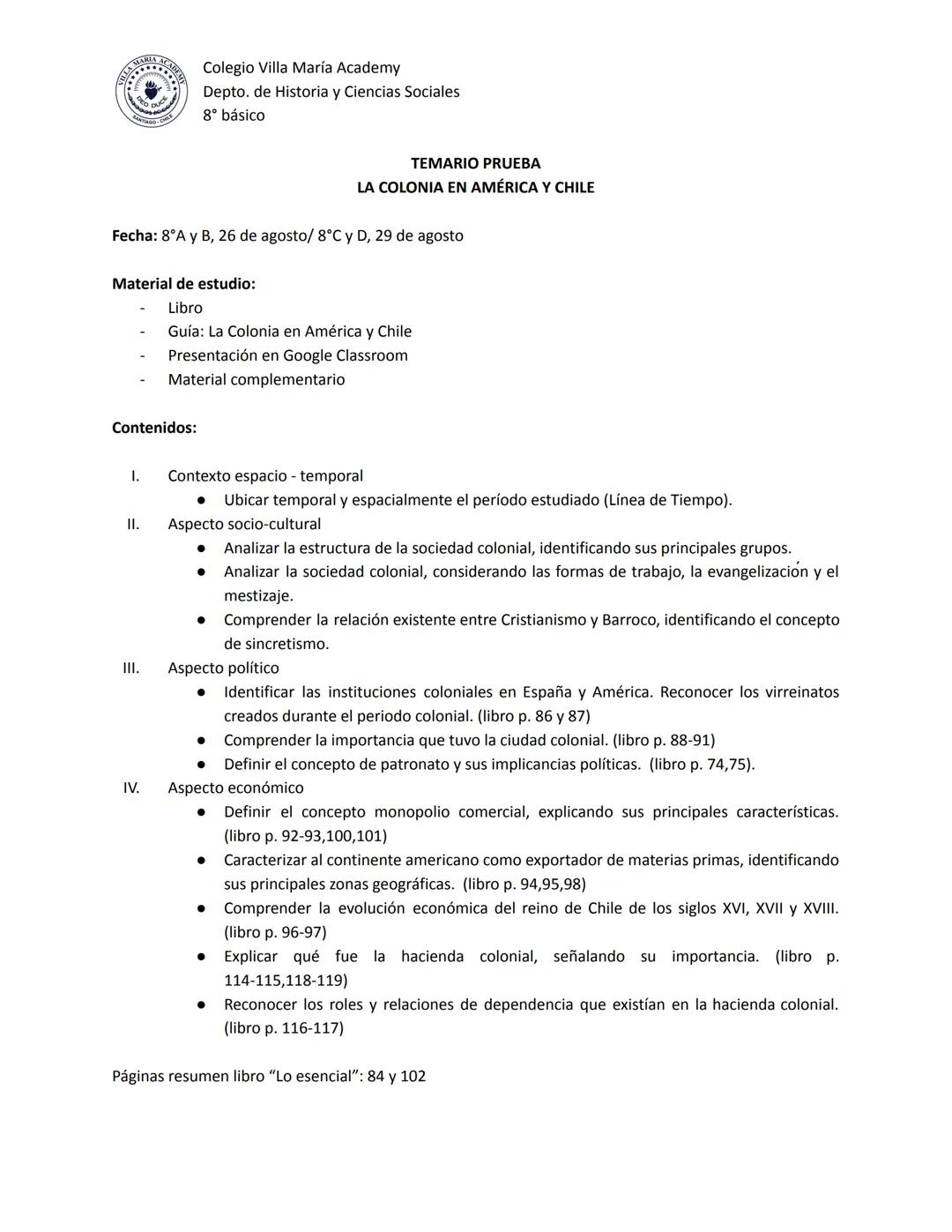 La colonia en América y Chile