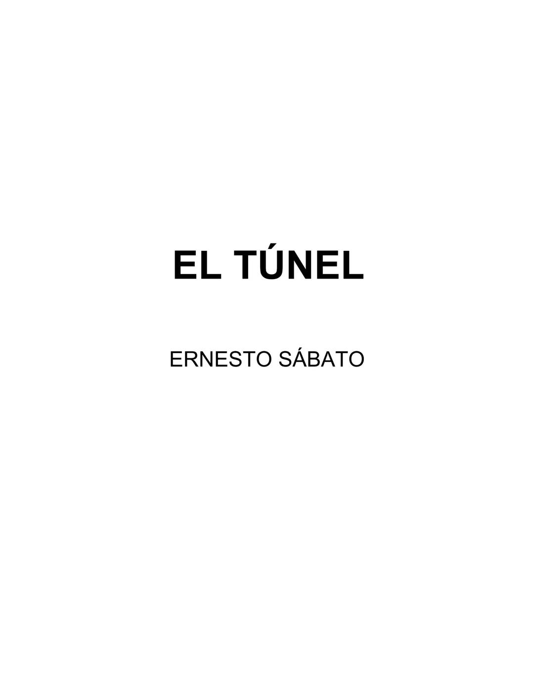 Novela el túnel