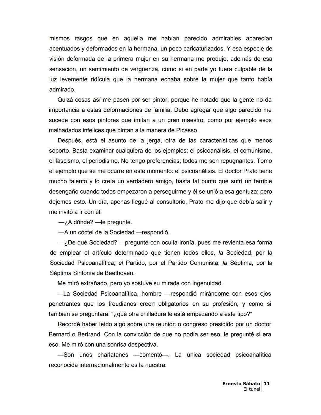 ## EL TÚNEL
ERNESTO SÁBATo ÍNDICE
I.
5
II
6
III
8
IV
.
9
V
13
VI.
16
VII
19
VIII.
22
IX.
23
X.
28
XI.
30
XII.
31
XIII.
34
XIV
38
XV
39
XVI