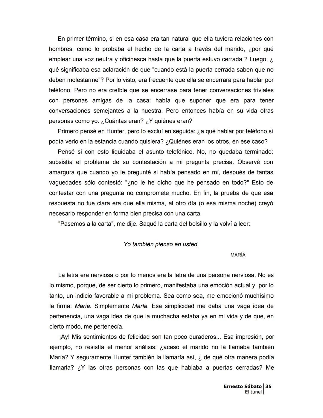 ## EL TÚNEL
ERNESTO SÁBATo ÍNDICE
I.
5
II
6
III
8
IV
.
9
V
13
VI.
16
VII
19
VIII.
22
IX.
23
X.
28
XI.
30
XII.
31
XIII.
34
XIV
38
XV
39
XVI