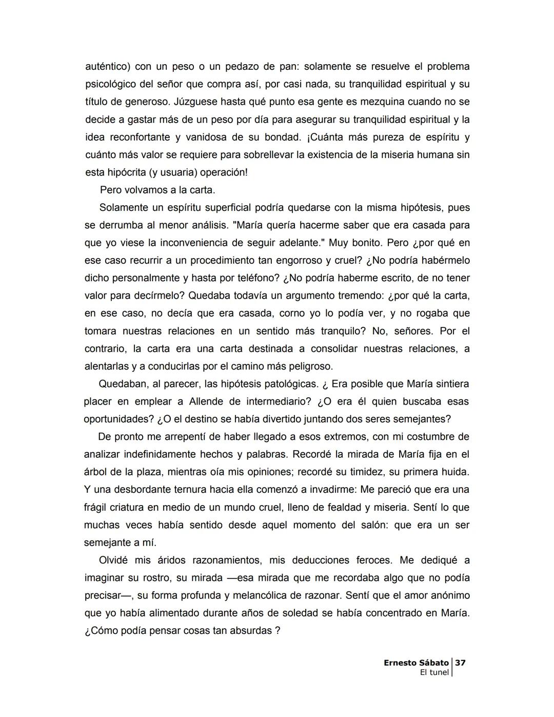 ## EL TÚNEL
ERNESTO SÁBATo ÍNDICE
I.
5
II
6
III
8
IV
.
9
V
13
VI.
16
VII
19
VIII.
22
IX.
23
X.
28
XI.
30
XII.
31
XIII.
34
XIV
38
XV
39
XVI