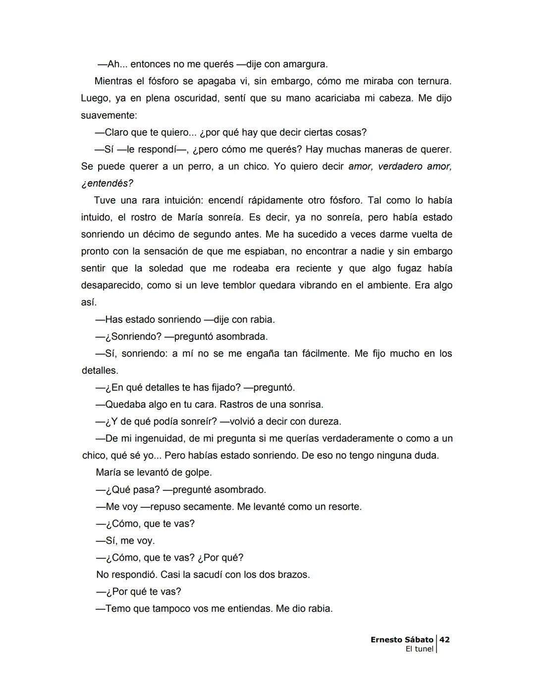 ## EL TÚNEL
ERNESTO SÁBATo ÍNDICE
I.
5
II
6
III
8
IV
.
9
V
13
VI.
16
VII
19
VIII.
22
IX.
23
X.
28
XI.
30
XII.
31
XIII.
34
XIV
38
XV
39
XVI