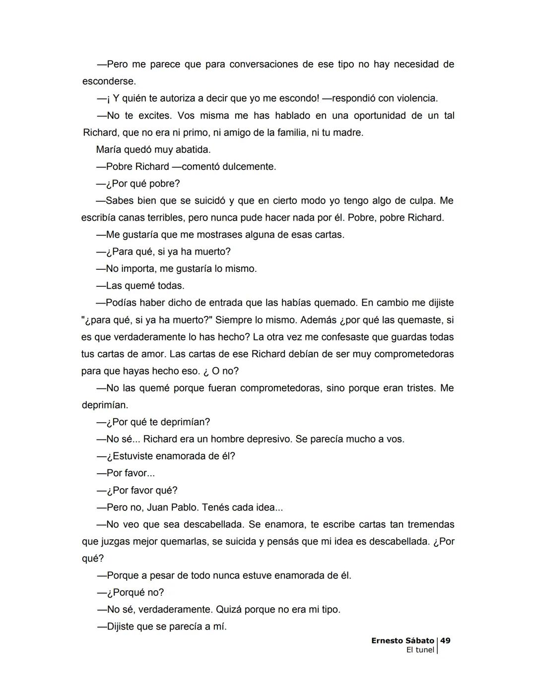 ## EL TÚNEL
ERNESTO SÁBATo ÍNDICE
I.
5
II
6
III
8
IV
.
9
V
13
VI.
16
VII
19
VIII.
22
IX.
23
X.
28
XI.
30
XII.
31
XIII.
34
XIV
38
XV
39
XVI