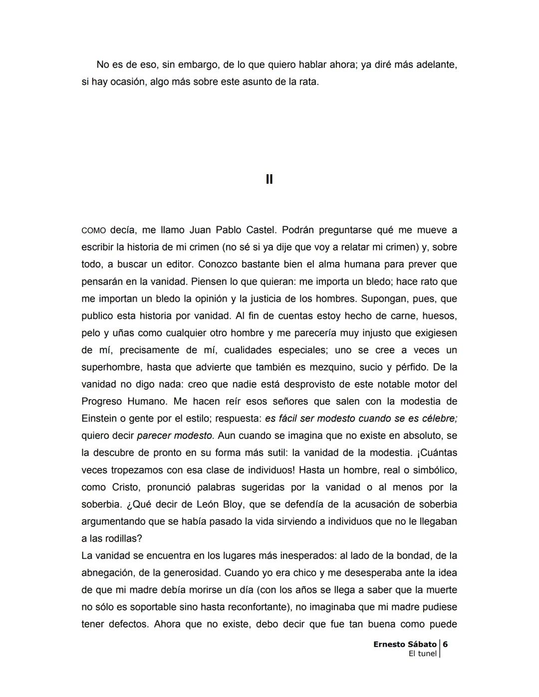 ## EL TÚNEL
ERNESTO SÁBATo ÍNDICE
I.
5
II
6
III
8
IV
.
9
V
13
VI.
16
VII
19
VIII.
22
IX.
23
X.
28
XI.
30
XII.
31
XIII.
34
XIV
38
XV
39
XVI