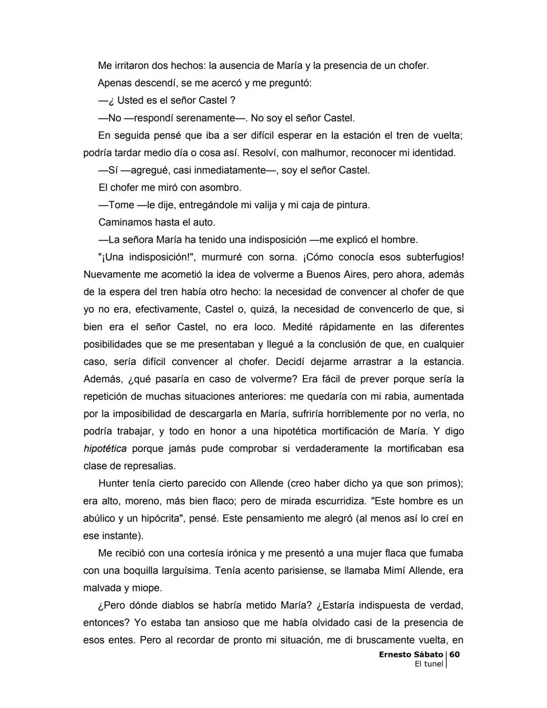 ## EL TÚNEL
ERNESTO SÁBATo ÍNDICE
I.
5
II
6
III
8
IV
.
9
V
13
VI.
16
VII
19
VIII.
22
IX.
23
X.
28
XI.
30
XII.
31
XIII.
34
XIV
38
XV
39
XVI