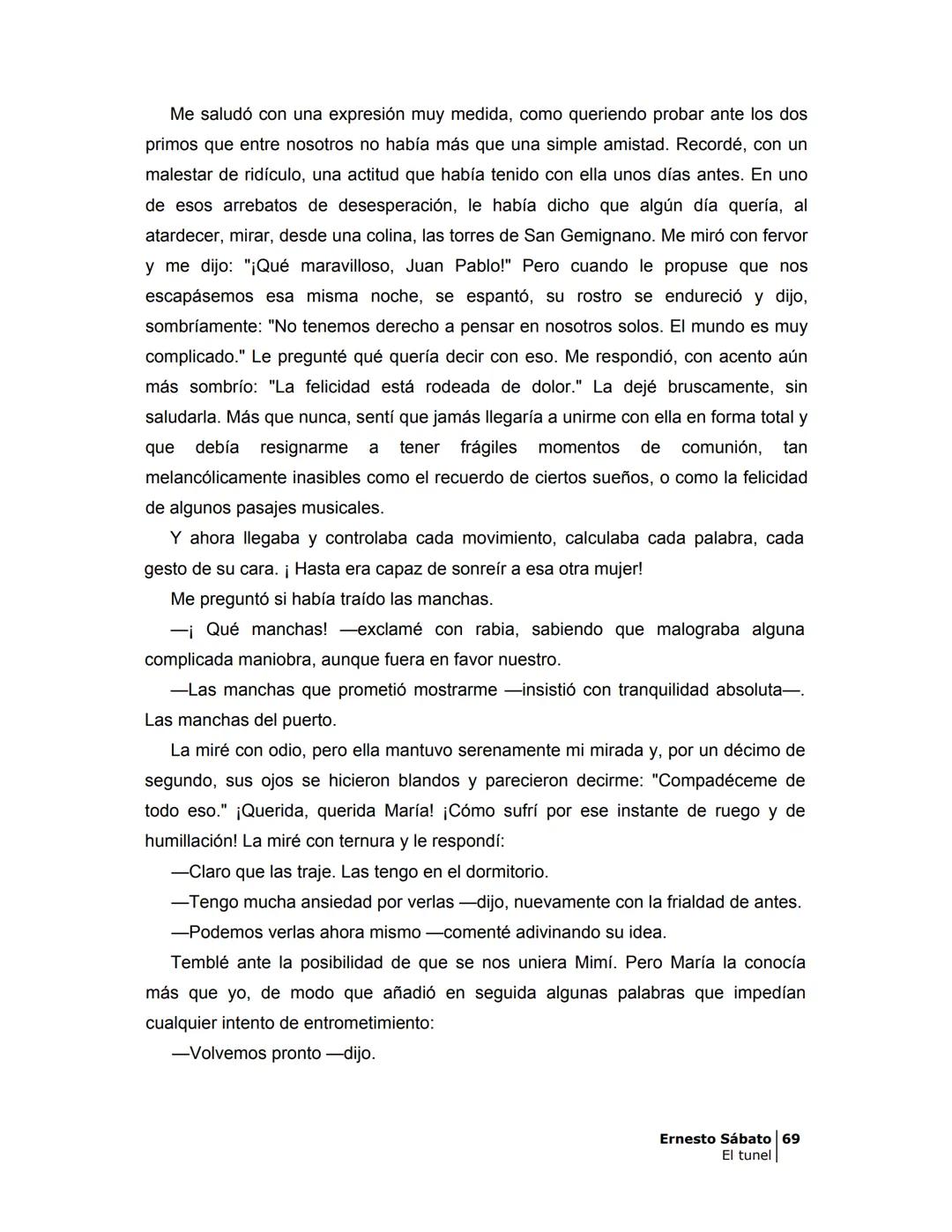 ## EL TÚNEL
ERNESTO SÁBATo ÍNDICE
I.
5
II
6
III
8
IV
.
9
V
13
VI.
16
VII
19
VIII.
22
IX.
23
X.
28
XI.
30
XII.
31
XIII.
34
XIV
38
XV
39
XVI