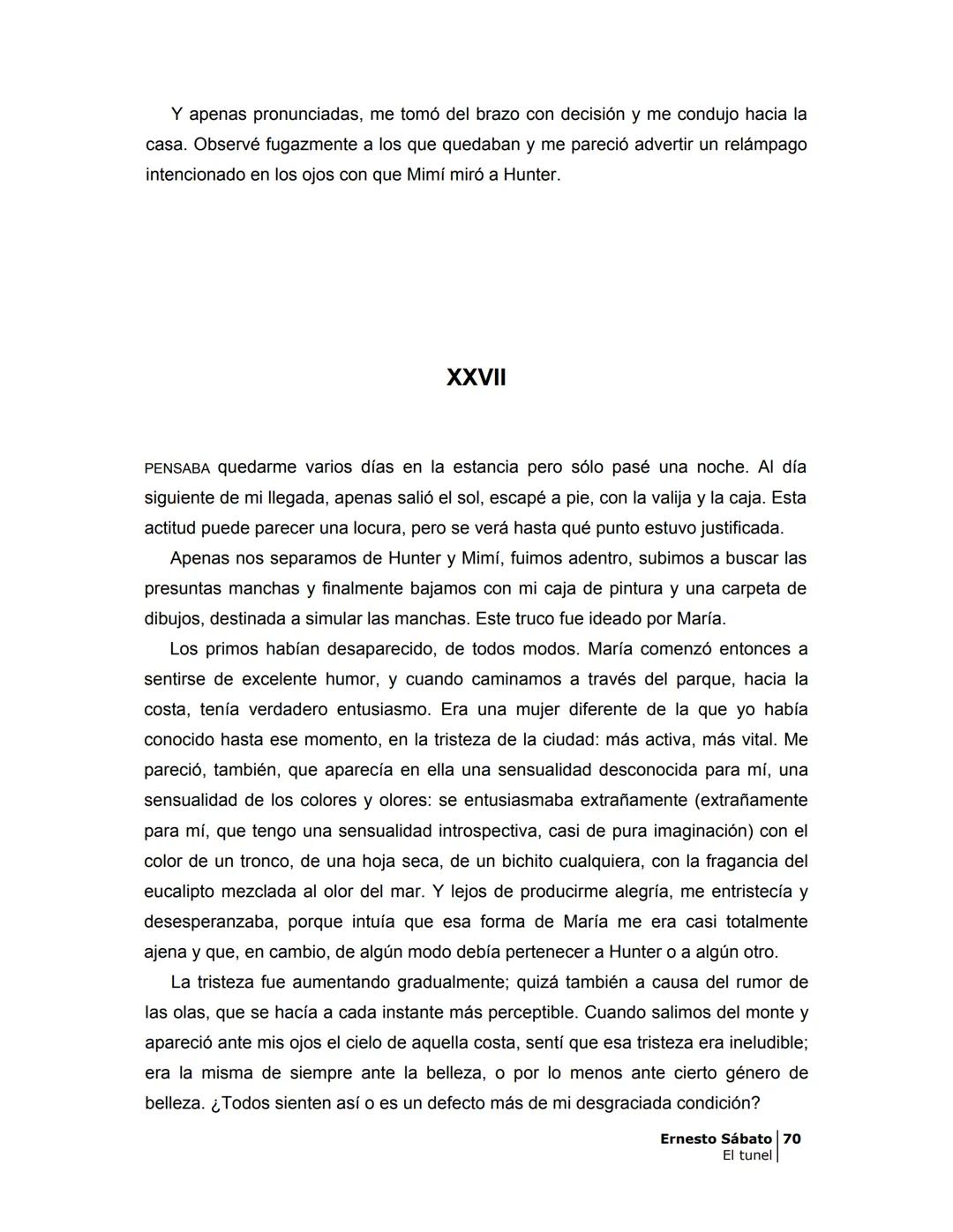 ## EL TÚNEL
ERNESTO SÁBATo ÍNDICE
I.
5
II
6
III
8
IV
.
9
V
13
VI.
16
VII
19
VIII.
22
IX.
23
X.
28
XI.
30
XII.
31
XIII.
34
XIV
38
XV
39
XVI