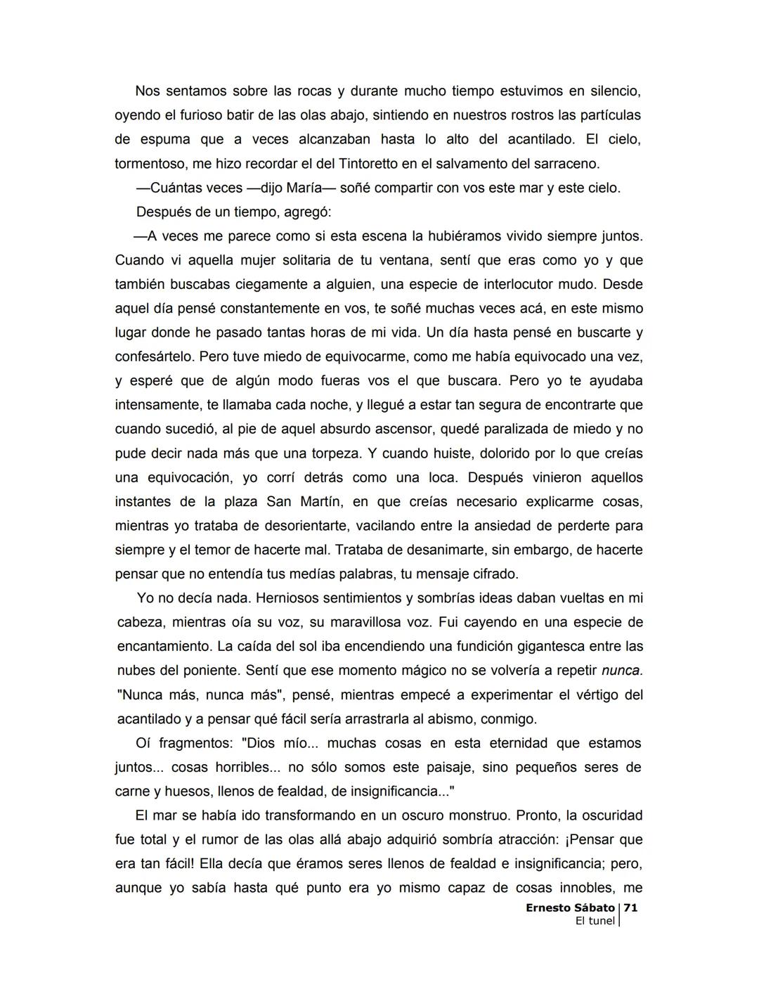 ## EL TÚNEL
ERNESTO SÁBATo ÍNDICE
I.
5
II
6
III
8
IV
.
9
V
13
VI.
16
VII
19
VIII.
22
IX.
23
X.
28
XI.
30
XII.
31
XIII.
34
XIV
38
XV
39
XVI