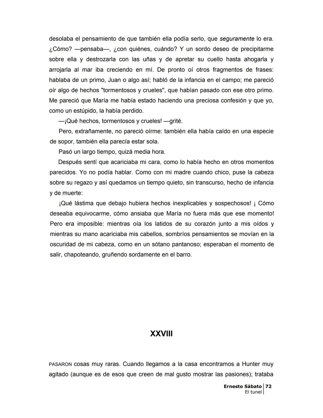 ## EL TÚNEL
ERNESTO SÁBATo ÍNDICE
I.
5
II
6
III
8
IV
.
9
V
13
VI.
16
VII
19
VIII.
22
IX.
23
X.
28
XI.
30
XII.
31
XIII.
34
XIV
38
XV
39
XVI