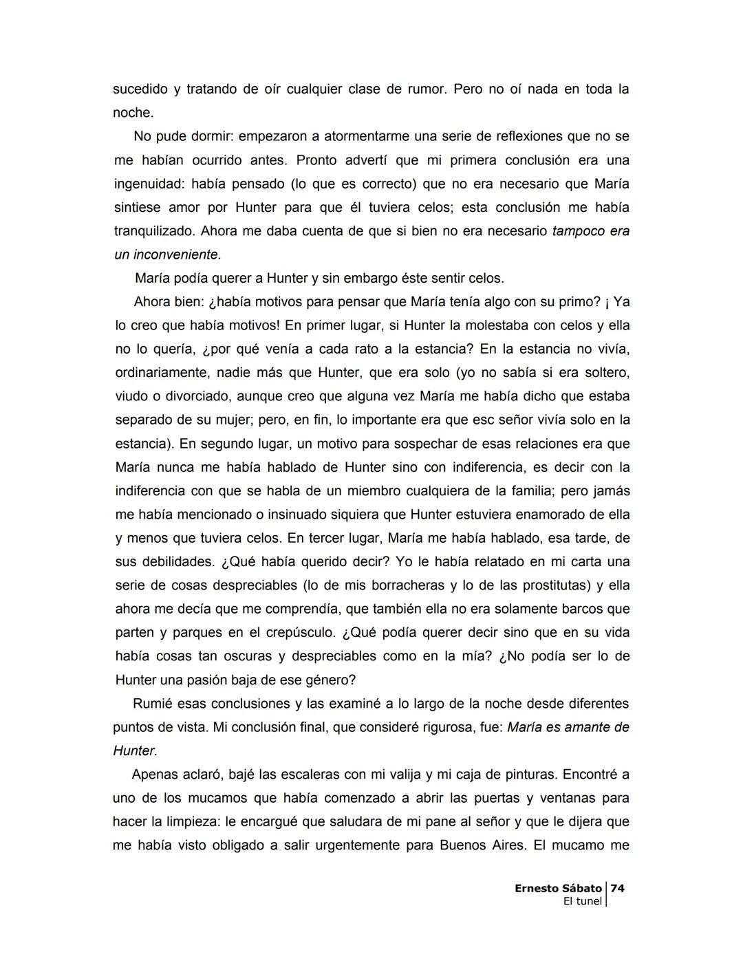 ## EL TÚNEL
ERNESTO SÁBATo ÍNDICE
I.
5
II
6
III
8
IV
.
9
V
13
VI.
16
VII
19
VIII.
22
IX.
23
X.
28
XI.
30
XII.
31
XIII.
34
XIV
38
XV
39
XVI