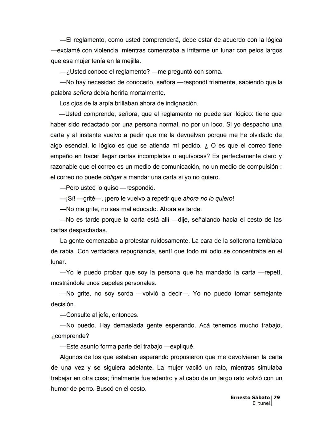 ## EL TÚNEL
ERNESTO SÁBATo ÍNDICE
I.
5
II
6
III
8
IV
.
9
V
13
VI.
16
VII
19
VIII.
22
IX.
23
X.
28
XI.
30
XII.
31
XIII.
34
XIV
38
XV
39
XVI