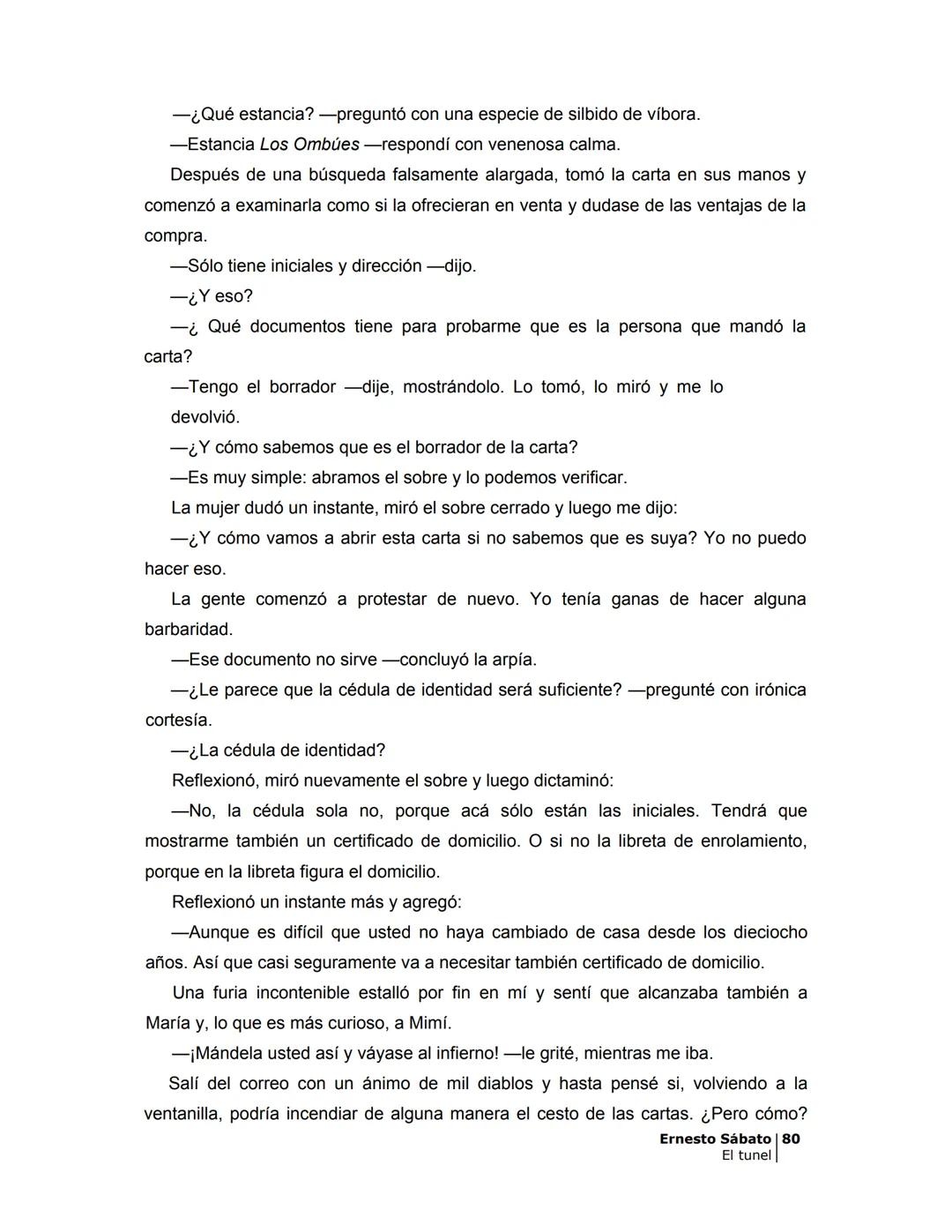 ## EL TÚNEL
ERNESTO SÁBATo ÍNDICE
I.
5
II
6
III
8
IV
.
9
V
13
VI.
16
VII
19
VIII.
22
IX.
23
X.
28
XI.
30
XII.
31
XIII.
34
XIV
38
XV
39
XVI