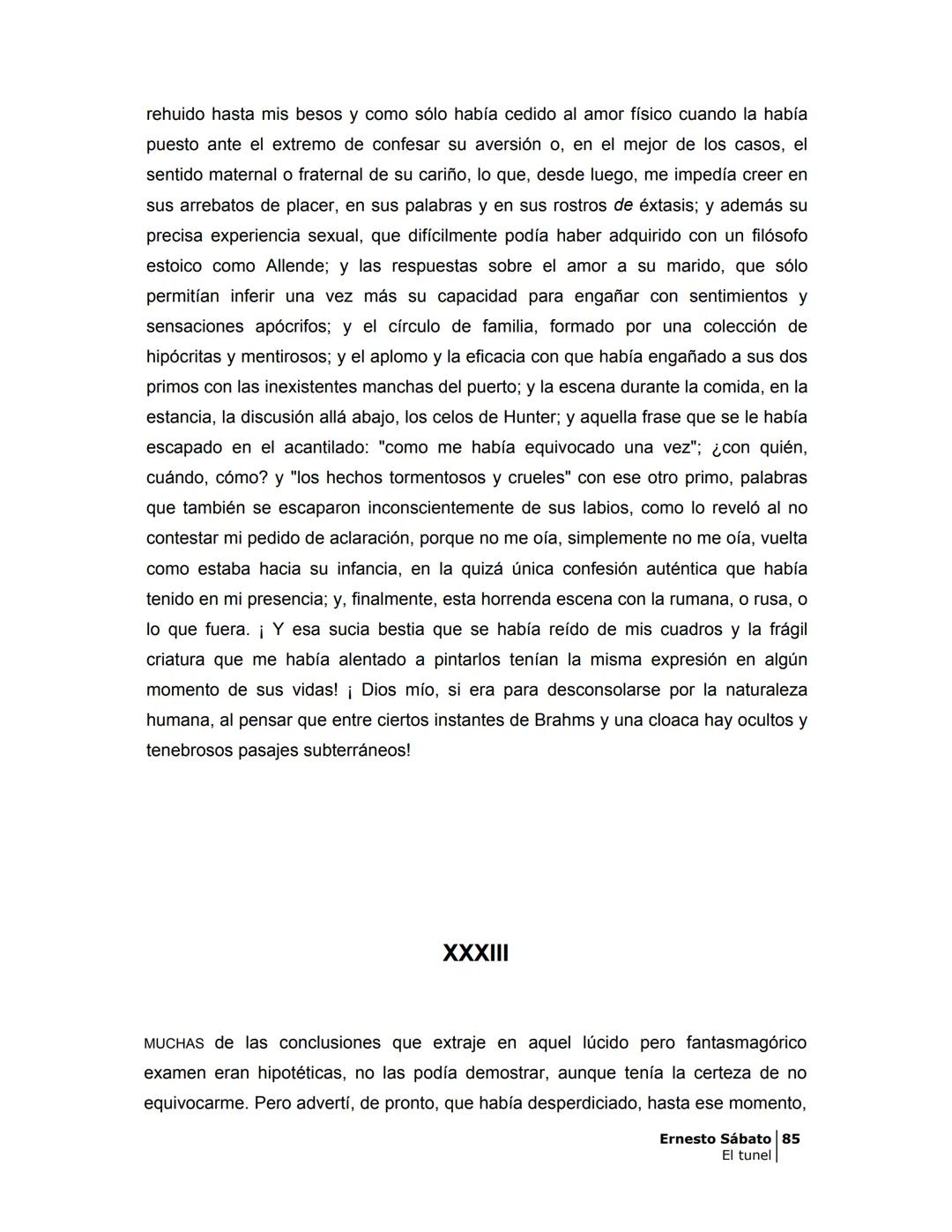 ## EL TÚNEL
ERNESTO SÁBATo ÍNDICE
I.
5
II
6
III
8
IV
.
9
V
13
VI.
16
VII
19
VIII.
22
IX.
23
X.
28
XI.
30
XII.
31
XIII.
34
XIV
38
XV
39
XVI