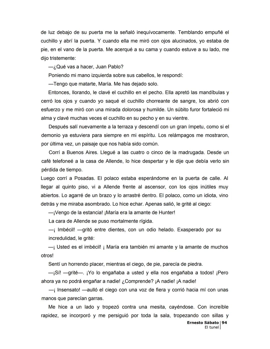 ## EL TÚNEL
ERNESTO SÁBATo ÍNDICE
I.
5
II
6
III
8
IV
.
9
V
13
VI.
16
VII
19
VIII.
22
IX.
23
X.
28
XI.
30
XII.
31
XIII.
34
XIV
38
XV
39
XVI
