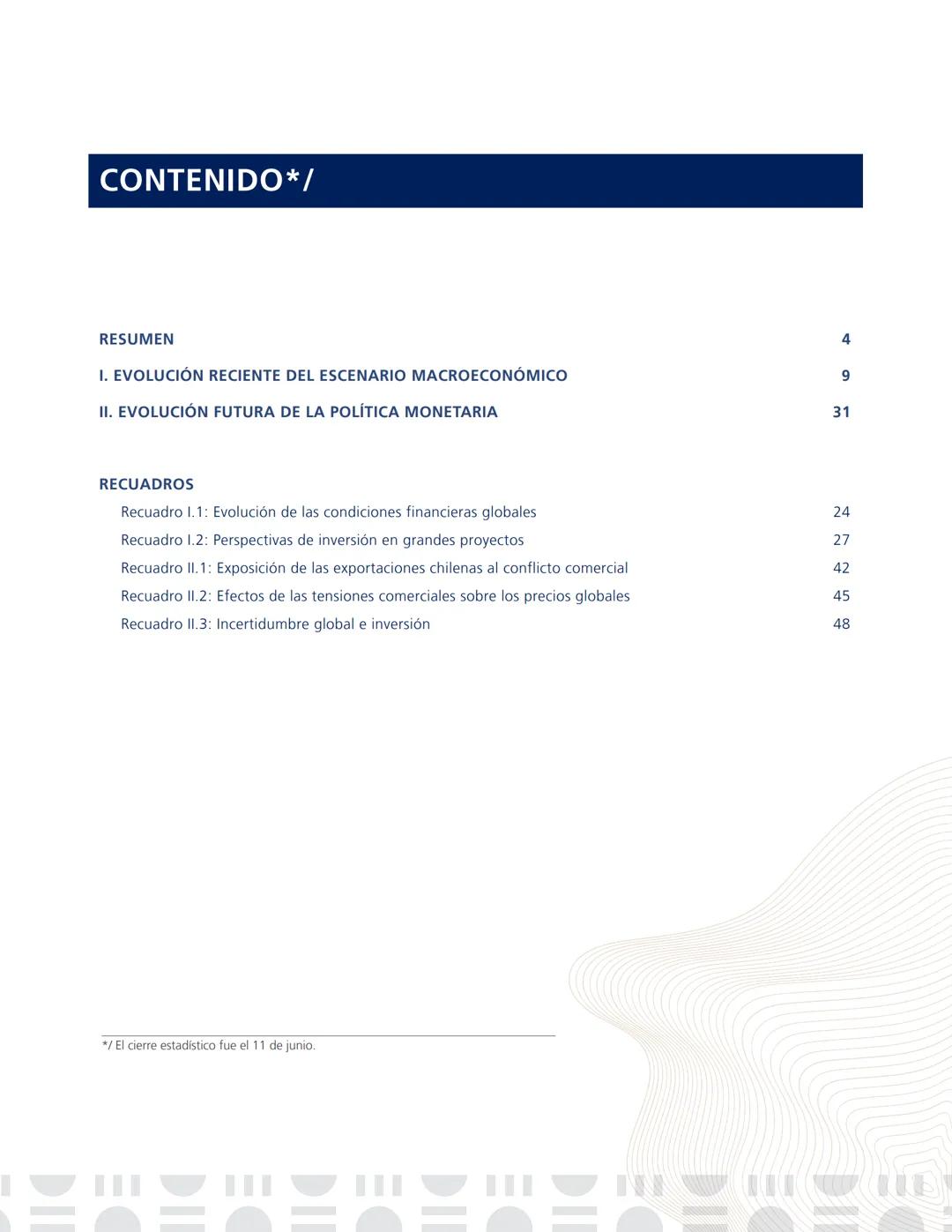 banco
central
III 10 CIEN Chile
años
INFORME DE POLÍTICA
MONETARIA
JUNIO 2025
50.000
BANCO CENTRAL DE CHOLE
50.000
ENTRAL DE
00
SANTIAGO
BAN