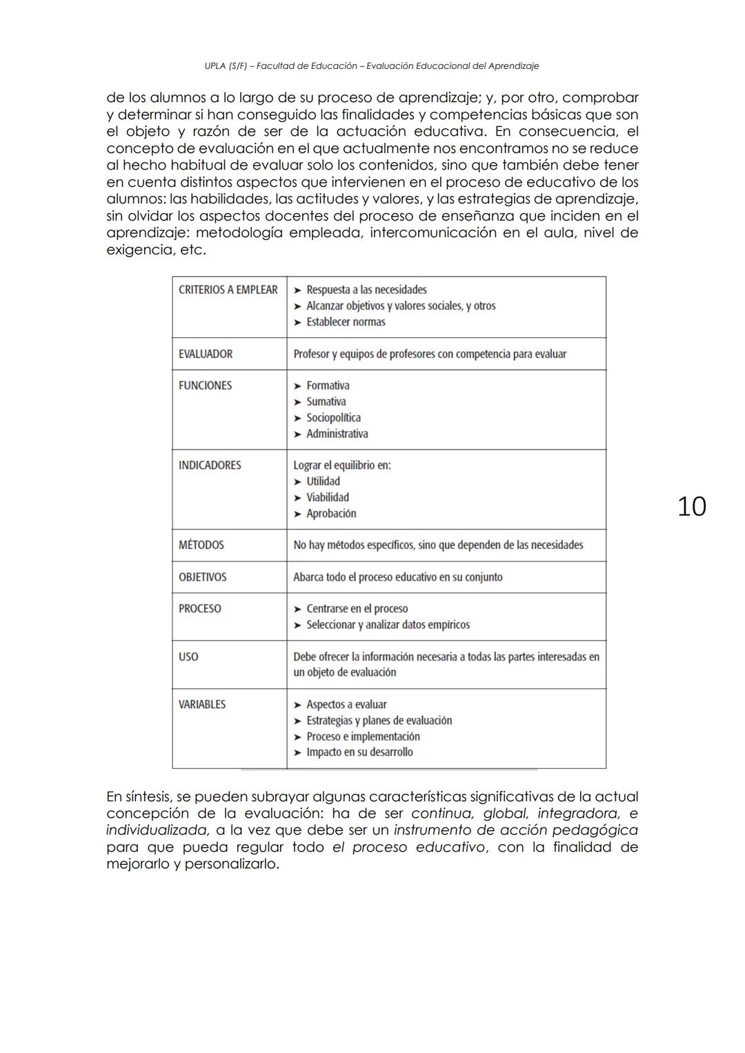 UPLA (S/F) - Facultad de Educación - Evaluación Educacional del Aprendizaje
EVALUACION: HISTORIA Y CONCEPTO
(Adaptado de Castillo y Cabreriz