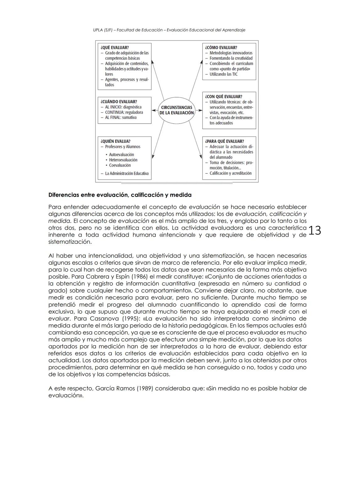 UPLA (S/F) - Facultad de Educación - Evaluación Educacional del Aprendizaje
EVALUACION: HISTORIA Y CONCEPTO
(Adaptado de Castillo y Cabreriz