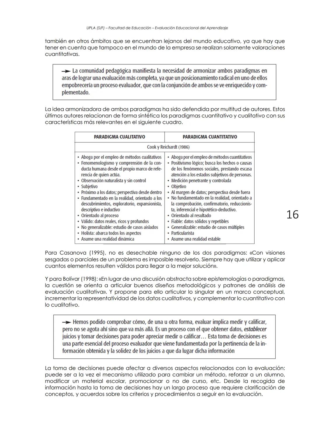 UPLA (S/F) - Facultad de Educación - Evaluación Educacional del Aprendizaje
EVALUACION: HISTORIA Y CONCEPTO
(Adaptado de Castillo y Cabreriz