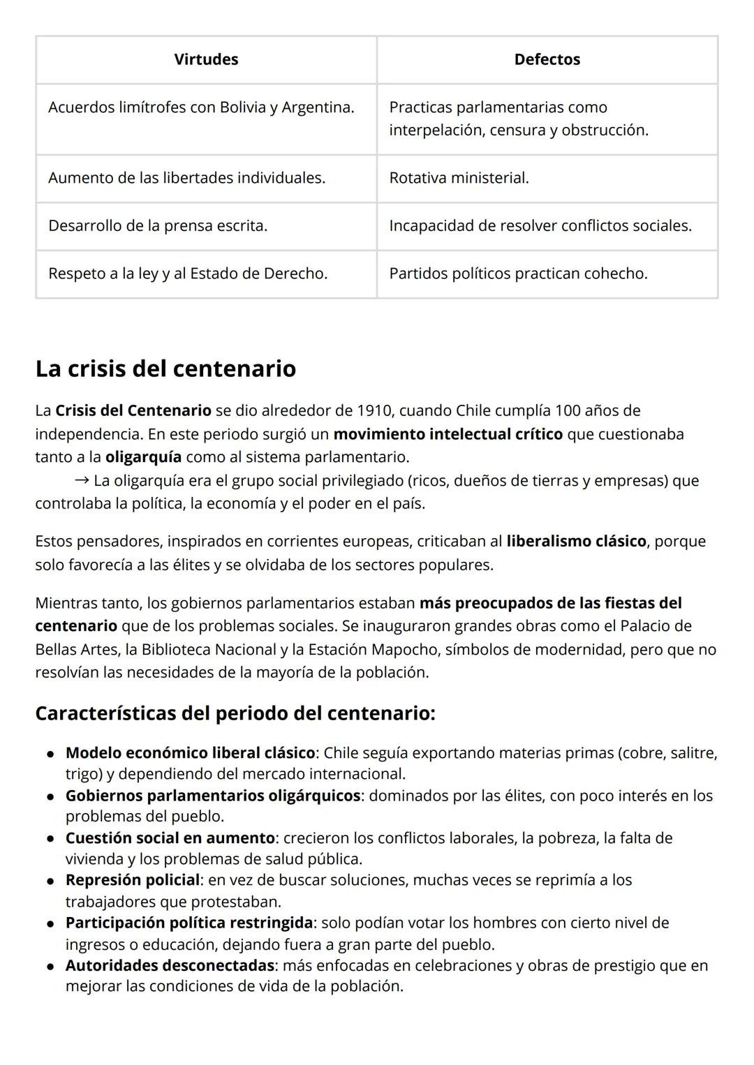 Unidad 3: "Siglo XX en Chile y el
mundo".
Contenidos:
• República Parlamentaria
• Grupos sociales en el siglos XX
El auge salitrero y sus ca