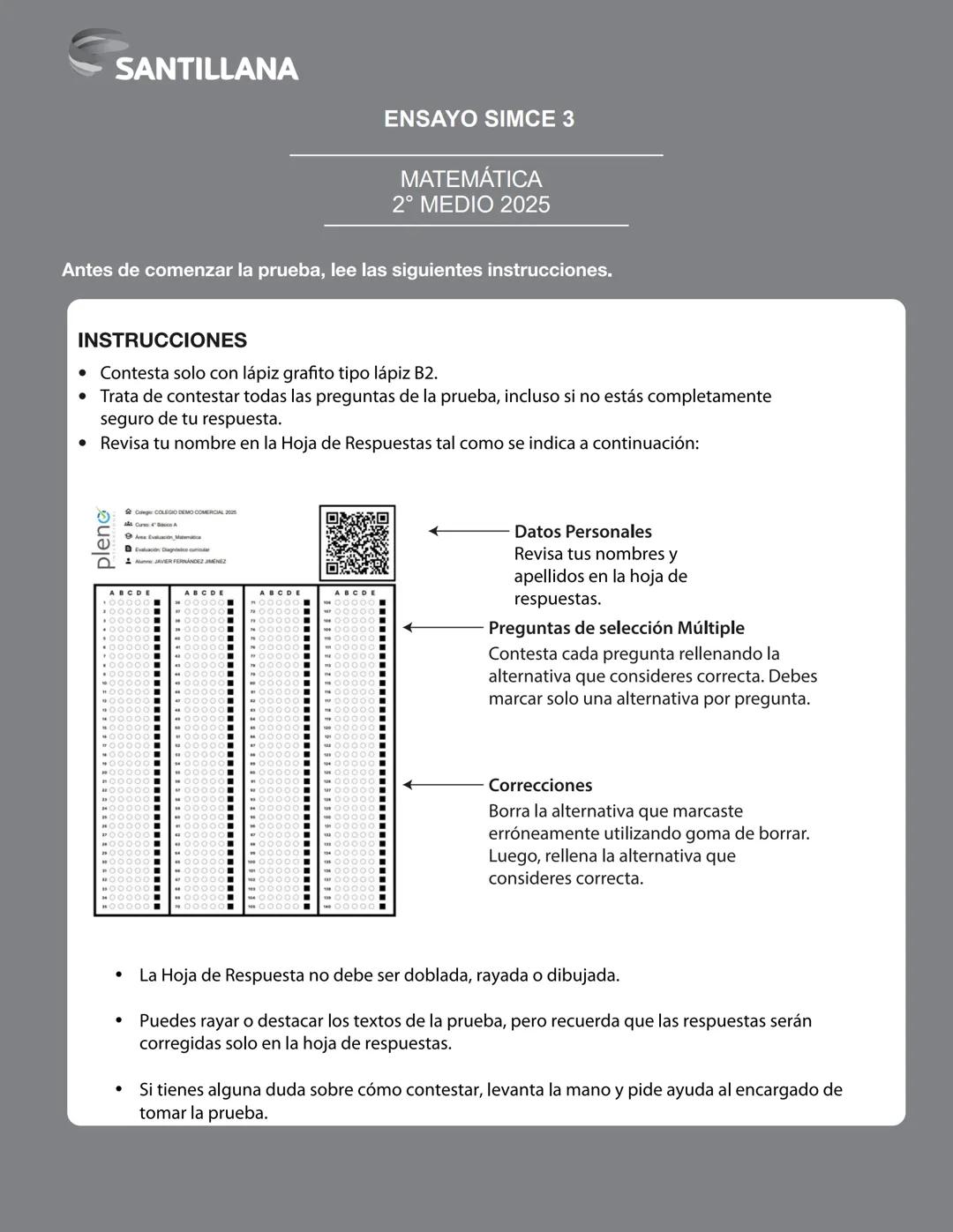 Simce de matematicas segundo medio