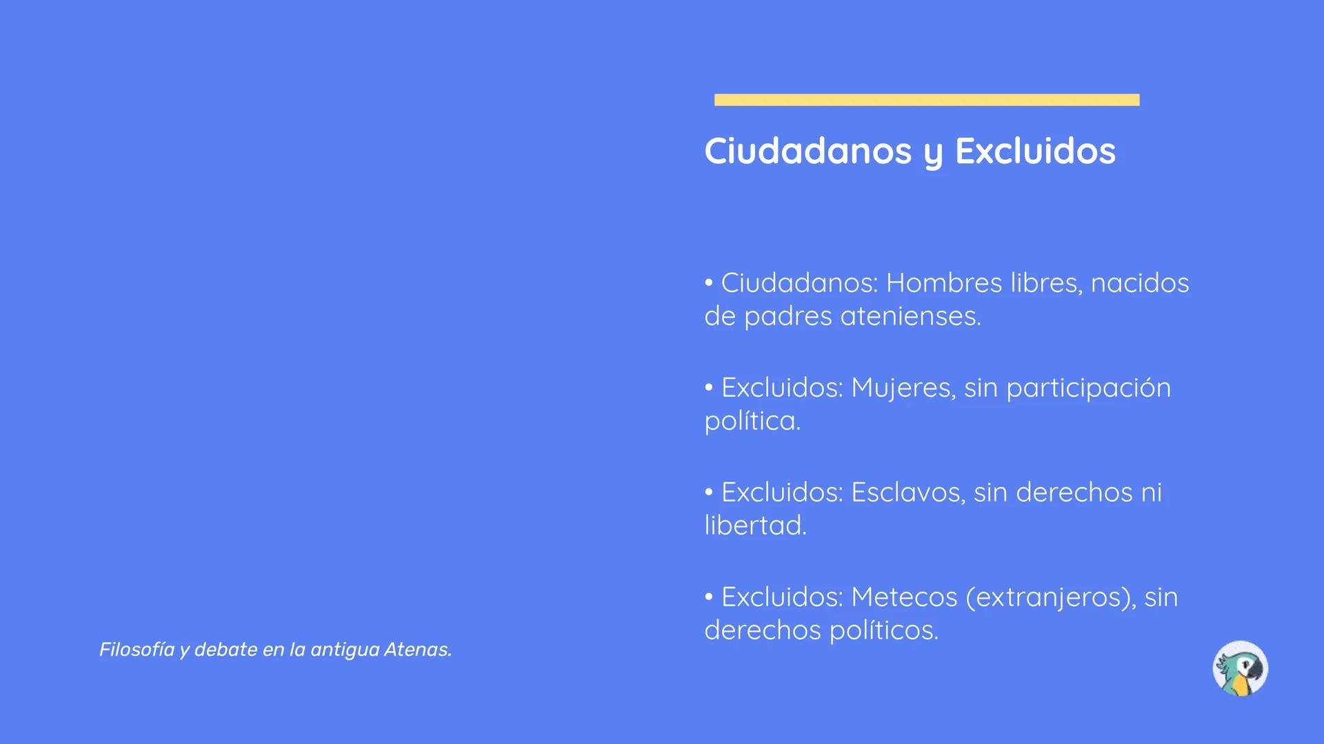 Cultura y
democracia
ateniense
OA 06 y 08
+ Reconocer manifestaciones
culturales de los antiguos griegos.
+ Reconocer los límites y el
decli