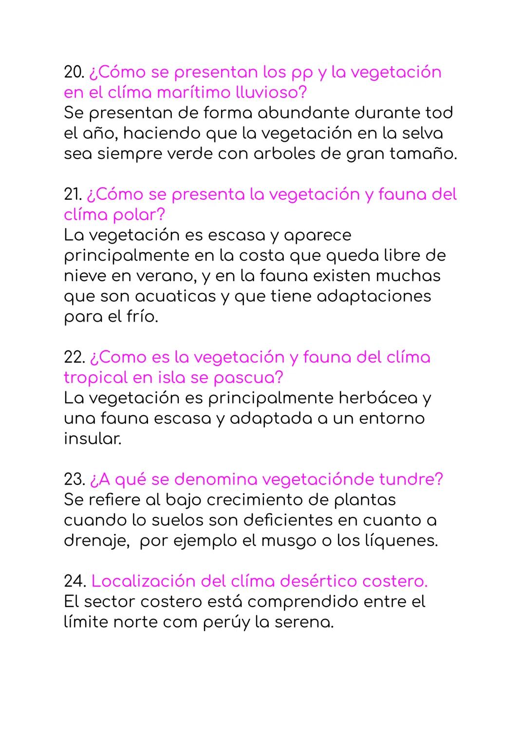 # Cuestionario Climas(Geografía)
1. Lluvias orográficas
Se refiere a aire caliente y húmedo que viene
desde el océano y que se forma en nu