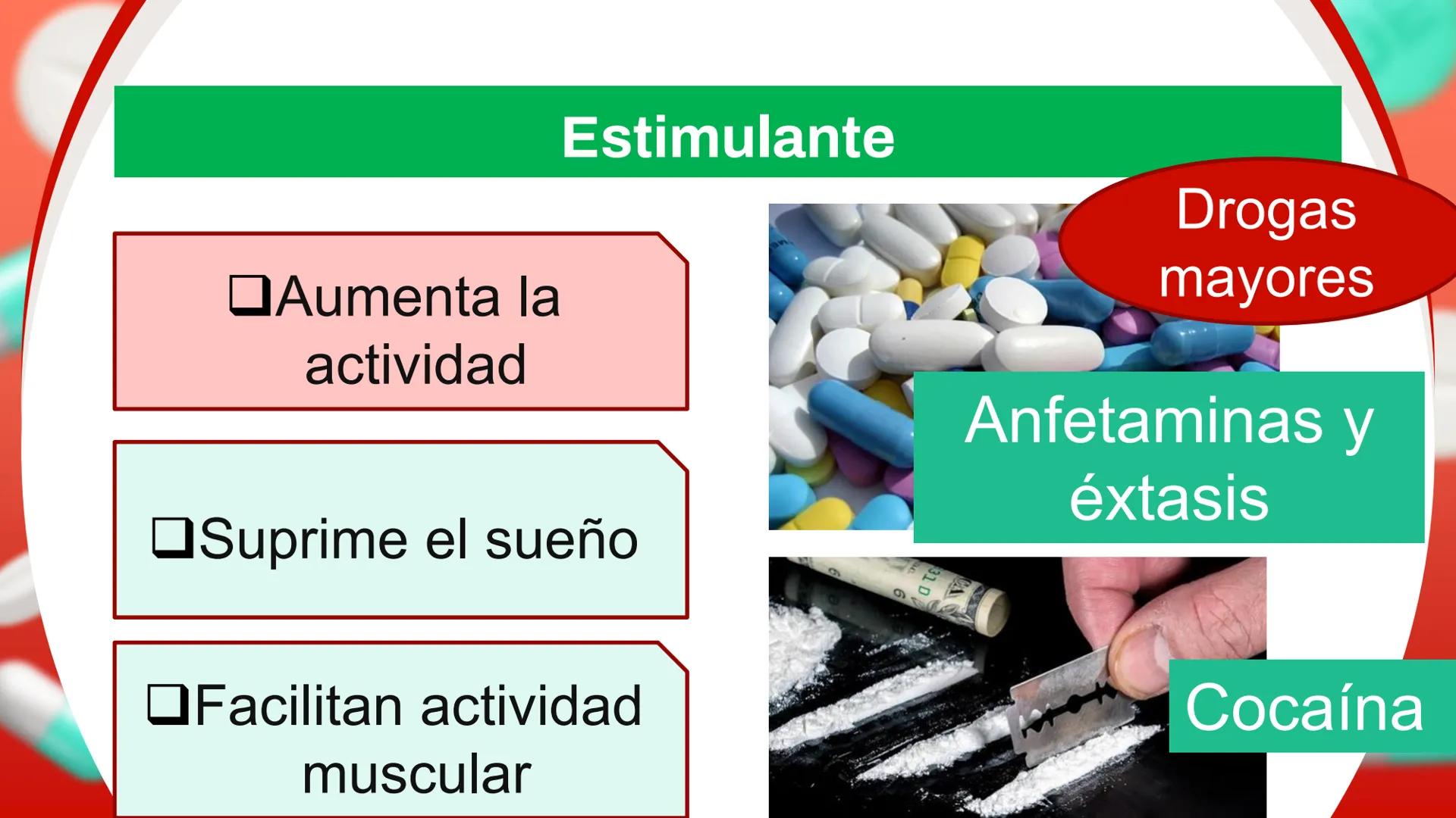 OE
Clase 8: Efecto de drogas en
el sistema nervioso central
Objetivo: Reconocer el mecanismo de acción de diversas
drogas a nivel del sist