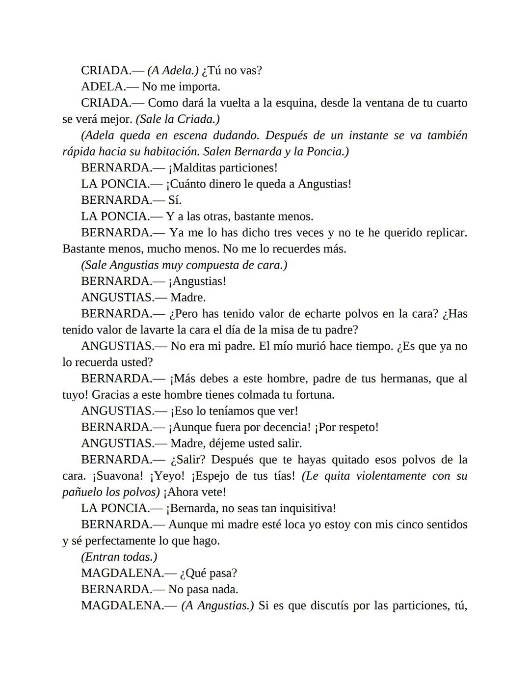 FEDERICO
GARCIÍA
LORCA
LA CASA DE
BERNARDA
ALBA
AUSTRAL
ePUB A la muerte de su marido, Bernarda impone a sus hijas un luto riguroso
de 8 a