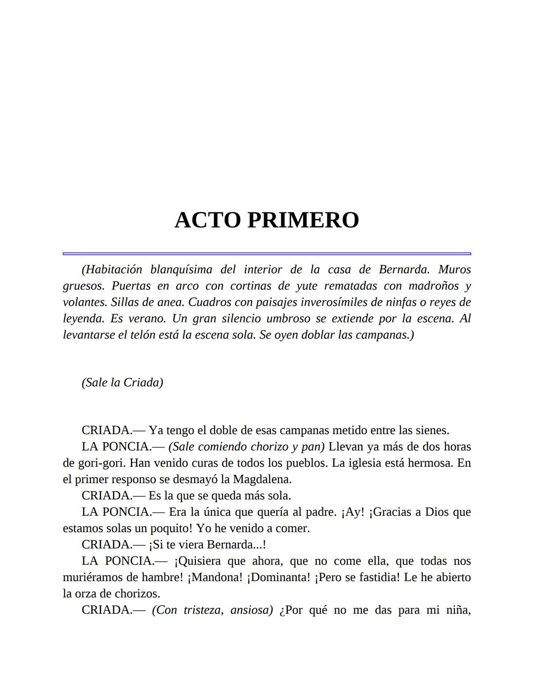 FEDERICO
GARCIÍA
LORCA
LA CASA DE
BERNARDA
ALBA
AUSTRAL
ePUB A la muerte de su marido, Bernarda impone a sus hijas un luto riguroso
de 8 a