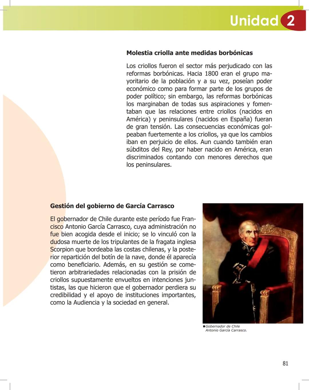 # La Independencia en América y en Chile
Aun cuando en este período en Hispanoamérica existían diferentes realidades,
las distintas colonia