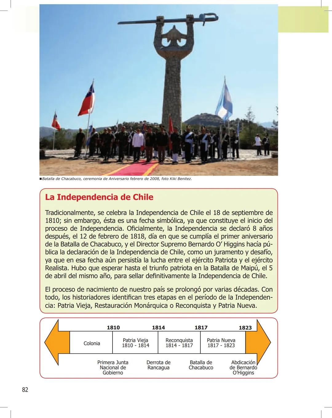 # La Independencia en América y en Chile
Aun cuando en este período en Hispanoamérica existían diferentes realidades,
las distintas colonia