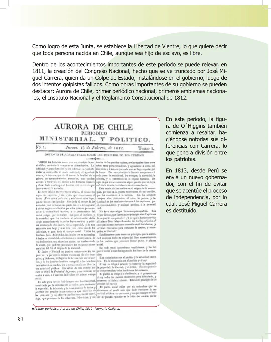# La Independencia en América y en Chile
Aun cuando en este período en Hispanoamérica existían diferentes realidades,
las distintas colonia
