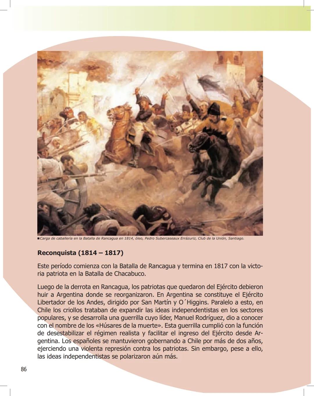 # La Independencia en América y en Chile
Aun cuando en este período en Hispanoamérica existían diferentes realidades,
las distintas colonia