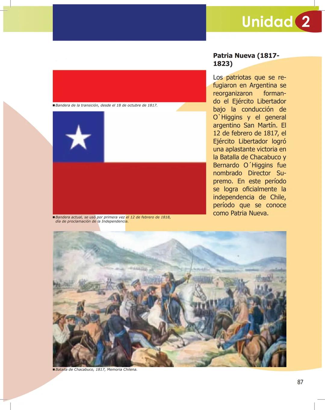 # La Independencia en América y en Chile
Aun cuando en este período en Hispanoamérica existían diferentes realidades,
las distintas colonia