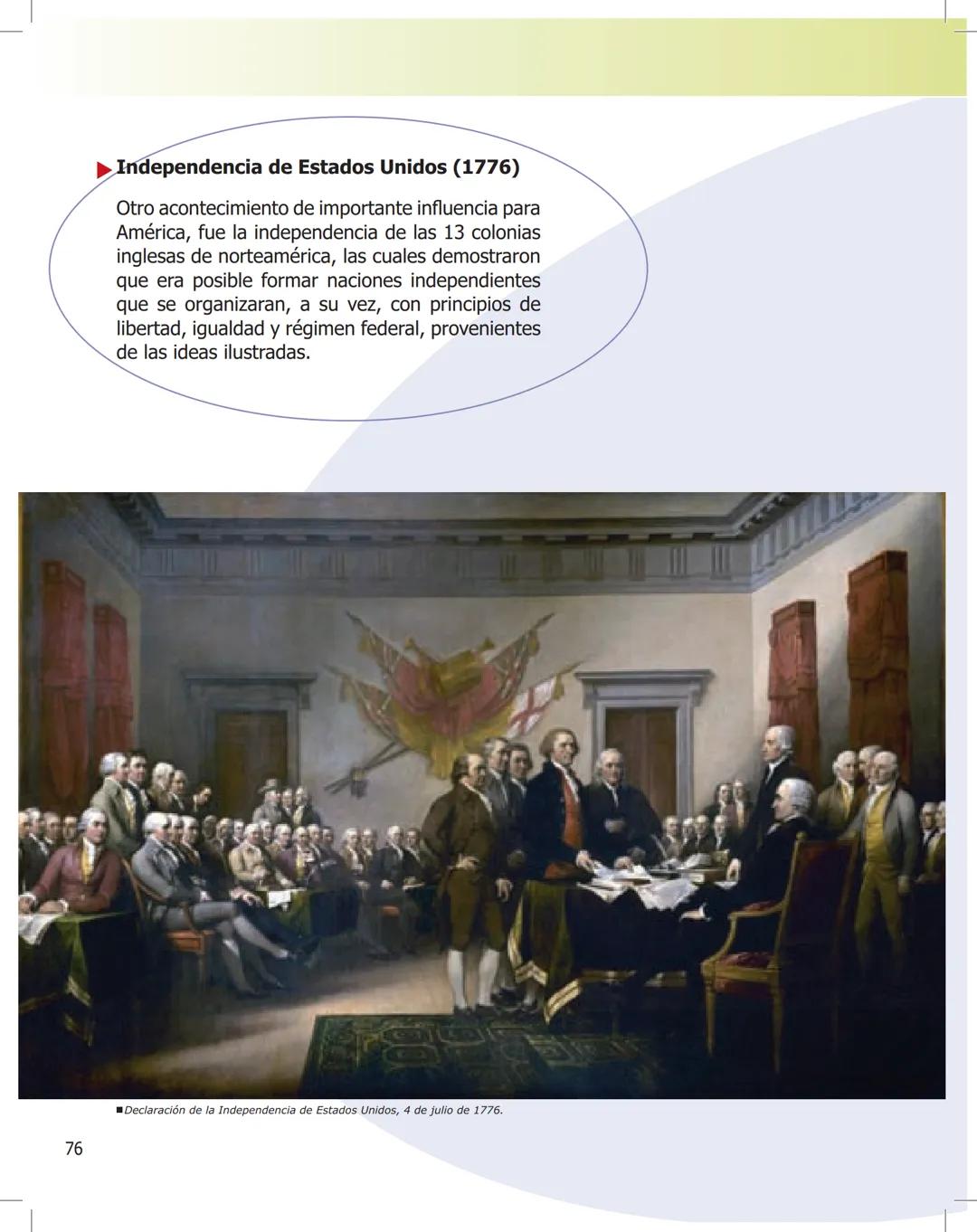 # La Independencia en América y en Chile
Aun cuando en este período en Hispanoamérica existían diferentes realidades,
las distintas colonia