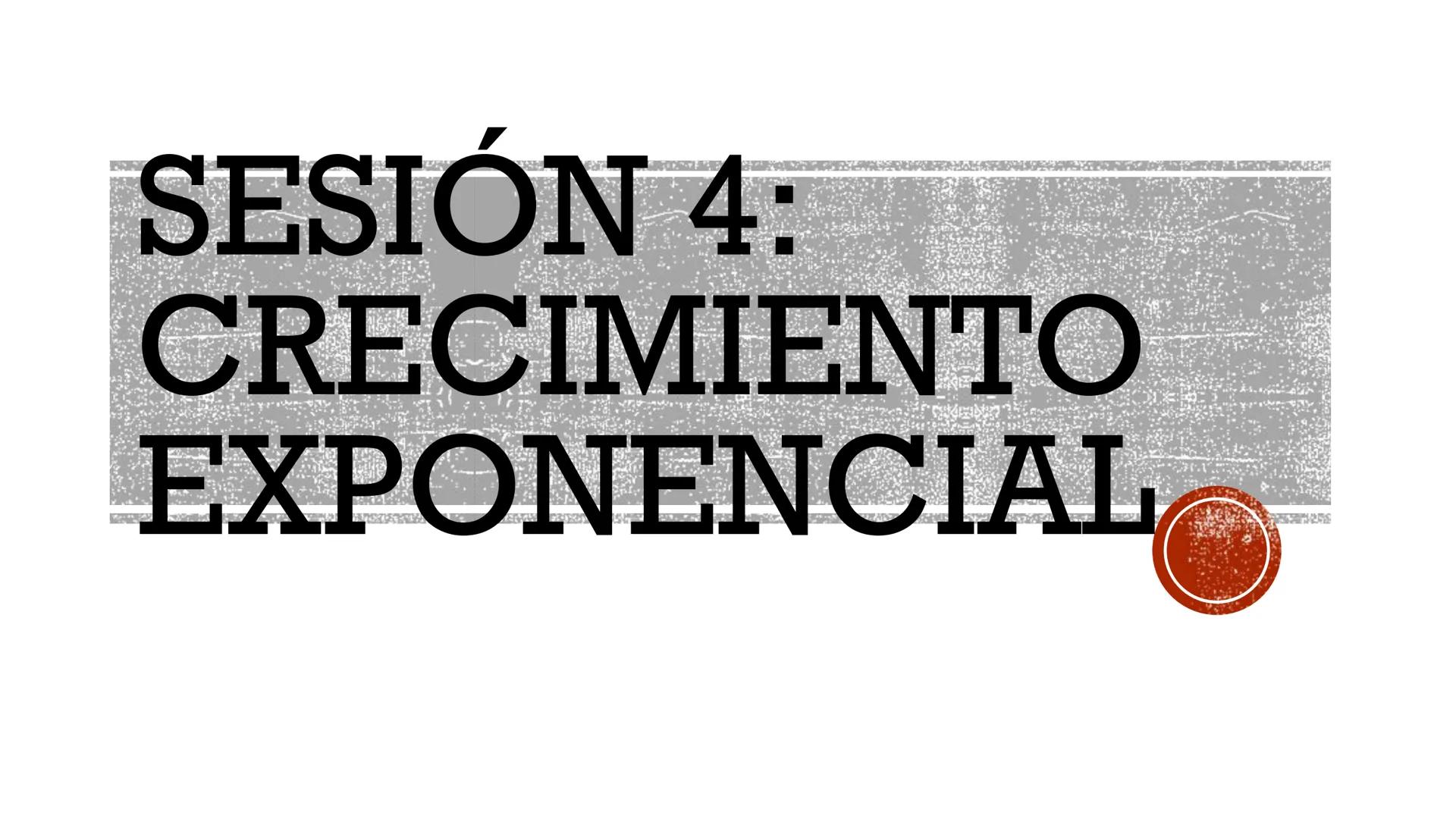 SESIÓN 3:
CRECIMIENTO
POBLACIONAL:
EXPONENCIAL
Chiclive: Sorecer los caracter sticas Heal crecimiento
exponencial. # INICIO (10' MIN) : REFL
