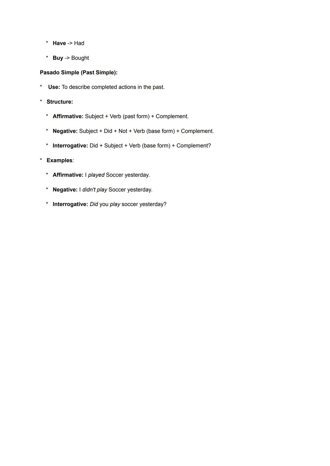 Resumen: The Town, Past Simple, and Past Verbs
The Town (La Ciudad):
* Street lamp: A light post that illuminates streets.
* Litter b