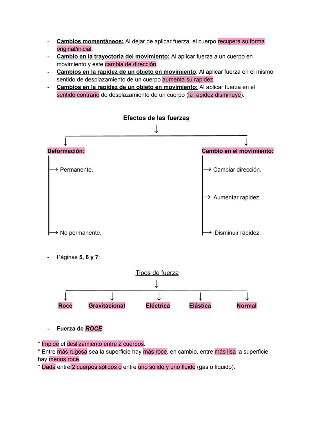 # Estudio para prueba de Ciencias: Unidad IV: Las fuerzas
I) Páginas que debo estudiar de mi cuaderno:
- Introducción a la Fuerza (caracter