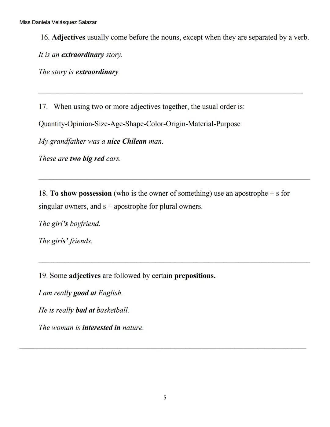 Miss Daniela Velásquez Salazar
# Some Grammatical Rules
1. The Present Simple of Verb to Be in Affirmative:
I am –
You/we/ They ar