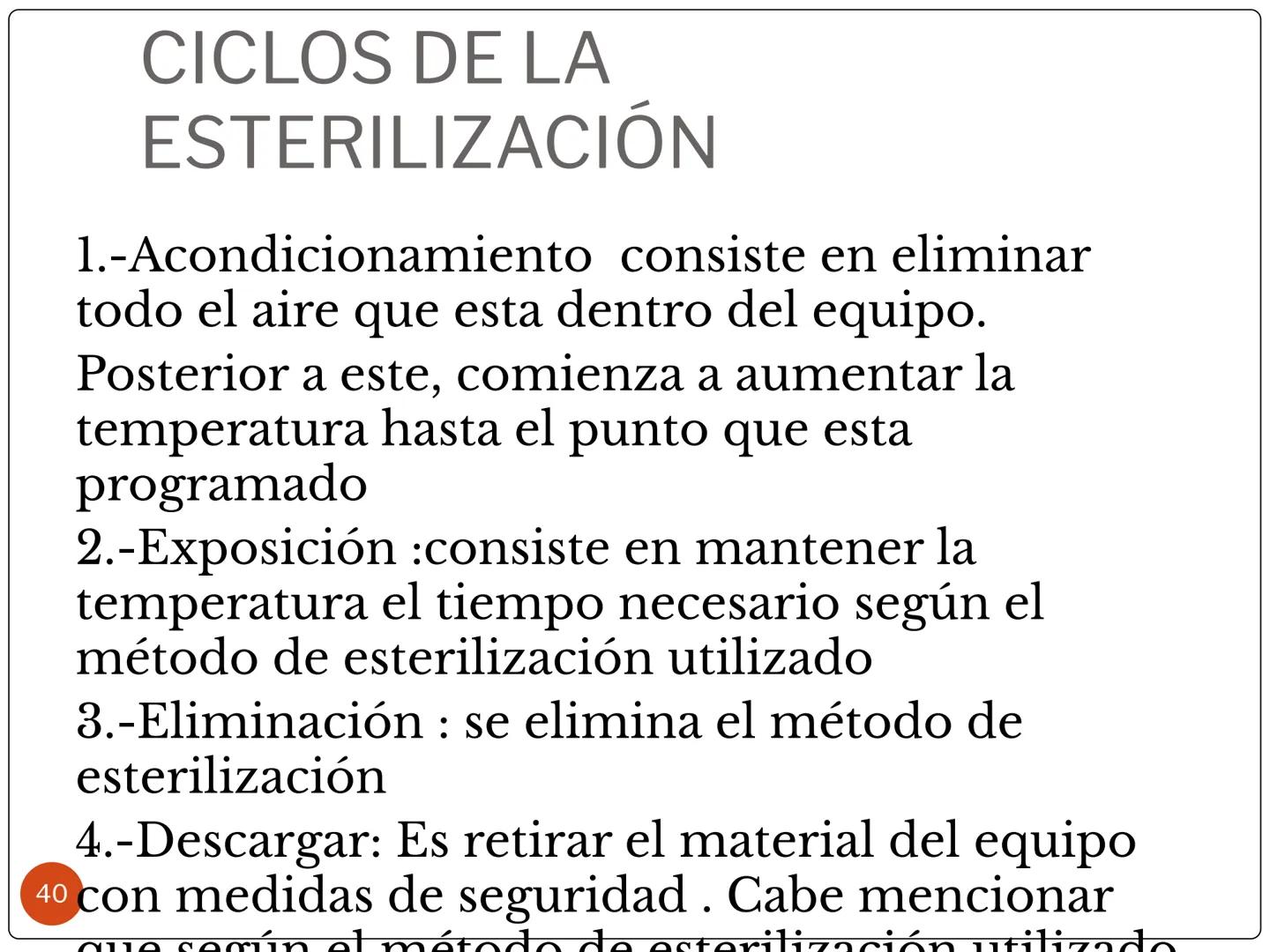 # PROCESO DE ESTERILIZACIÓN
María Teresa Valenzuela
E.U
1 # PROCESO DE ESTERILIZACIÓN
Conjunto de acciones, actividades o
procedimientos