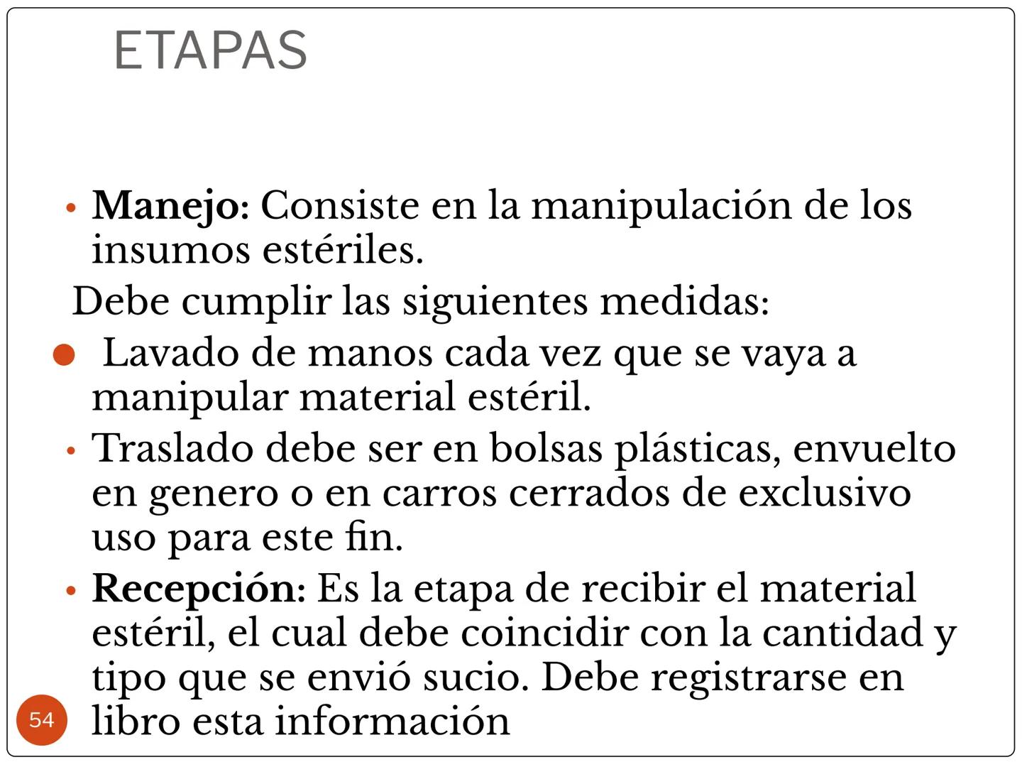 # PROCESO DE ESTERILIZACIÓN
María Teresa Valenzuela
E.U
1 # PROCESO DE ESTERILIZACIÓN
Conjunto de acciones, actividades o
procedimientos