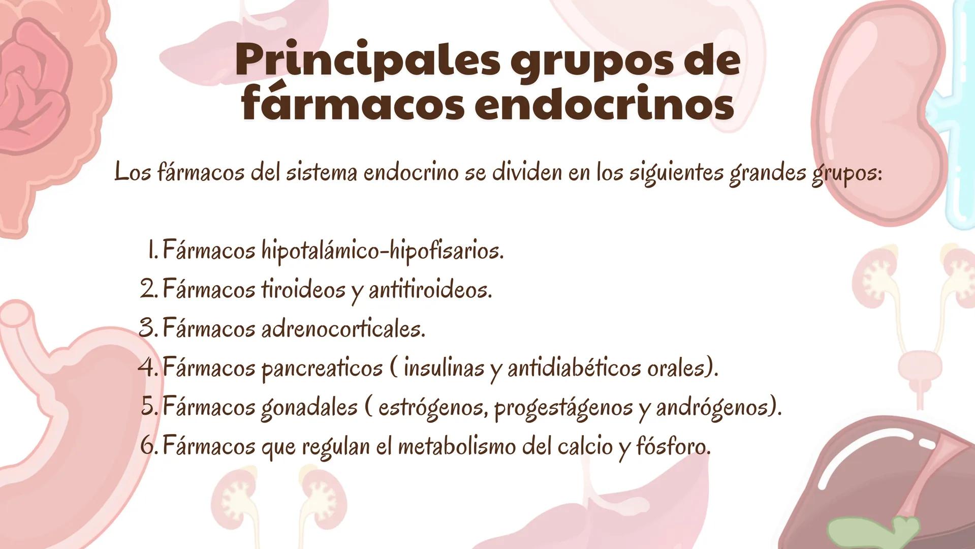 # Farmacologia
## del sistema
### endocrino
Constanza Maureira Hernández # Introducción
La farmacología del sistema endocrino estudia los m